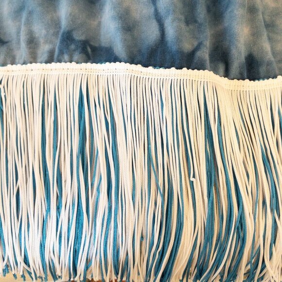 Twize Unicorn Fringe Tee – Tie-Dye Feather Detail Festival Top Size M - Picture 5 of 5